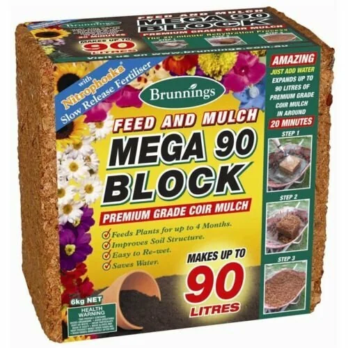 Mega 90 Block premium grade coir mulch